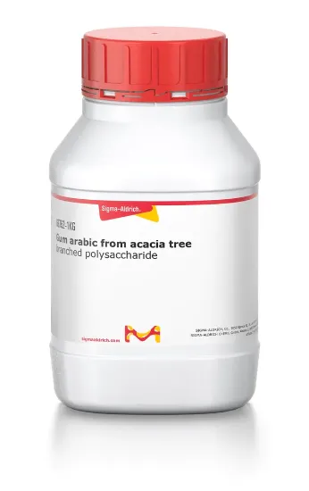 图片 阿拉伯树胶粉来源于刺槐，Gum arabic from acacia tree；branched polysaccharide