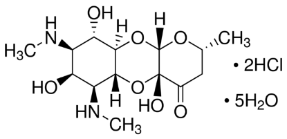 图片 壮观霉素二盐酸盐五水合物 [奇霉素, 盐酸大观霉素]，Spectinomycin dihydrochloride pentahydrate；VETRANAL®, analytical standard, 98.0-102.0%