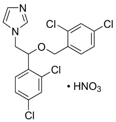 图片 (±)-咪康唑硝酸盐 [硝酸咪康唑]，(±)-Miconazole nitrate salt；imidazole antibiotic