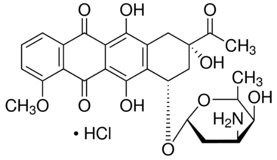 图片 柔红霉素盐酸盐 [盐酸柔红霉素]，Daunorubicin hydrochloride；≥90% (HPLC)