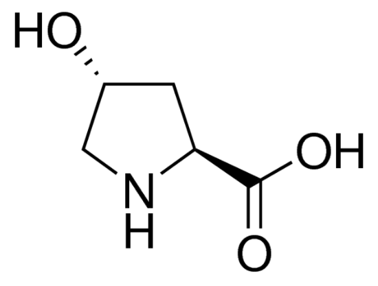 图片 反式-4-羟基-L-脯氨酸 [羟脯氨酸, L-羟基脯氨酸]，trans-4-Hydroxy-L-proline [Hyp]；Pharmaceutical Secondary Standard; Certified Reference Material