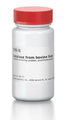 图片 过氧化氢酶来源于牛肝脏，Catalase from bovine liver；≥20000 units/mg protein, lyophilized powder