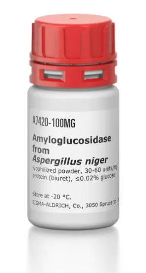 图片 淀粉葡萄糖苷酶来源于黑曲霉 [糖化酶]，Amyloglucosidase from Aspergillus niger；lyophilized powder, 30-60 units/mg protein (biuret), ≤0.02% glucose
