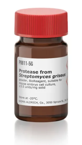 图片 蛋白酶来源于灰色链霉菌 [链霉蛋白酶E, Actinase E, Pronase E]，Protease from Streptomyces griseus；powder, BioReagent, suitable for mouse embryo cell culture, ≥3.5 units/mg solid