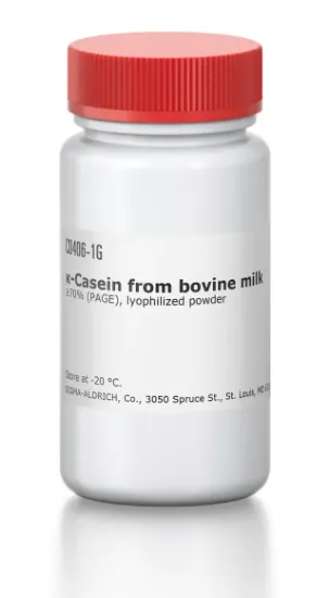 图片 κ-酪蛋白来源于牛奶，κ-Casein from bovine milk；≥70%(PAGE), lyophilized powder