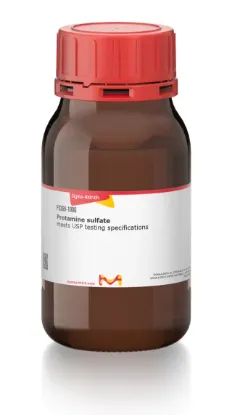 图片 硫酸鱼精蛋白 [鲑鱼精蛋白硫酸盐]，Protamine sulfate；meets USP testing specifications, ≥92% (chromatography), 90.0-110.0% dry basis