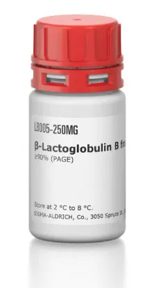 图片 β-乳球蛋白B来源于牛奶，β-Lactoglobulin B from bovine milk [β-LG B, Bos d 5]；≥90% (PAGE)