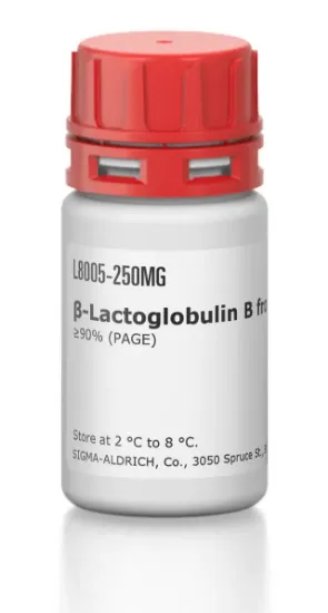 图片 β-乳球蛋白B来源于牛奶，β-Lactoglobulin B from bovine milk [β-LG B, Bos d 5]；≥90% (PAGE)