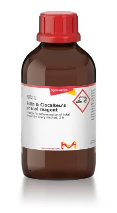 图片 福林酚试剂，Folin & Ciocalteu’s phenol reagent；suitable for determination of total protein by Lowry method, 2 N