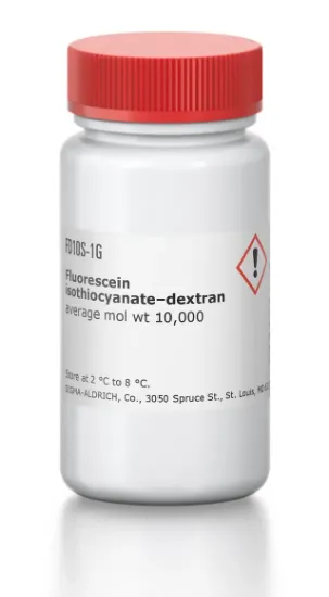 图片 异硫氰酸荧光素-葡聚糖，Fluorescein isothiocyanate–dextran [FITC–Dextran]；average mol wt 10,000