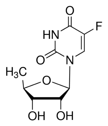 图片 5'-脱氧-5-氟尿苷 [去氧氟尿苷]，5-Fluoro-5′-deoxyuridine [5′dFUrd]；certified reference material, pharmaceutical secondary standard