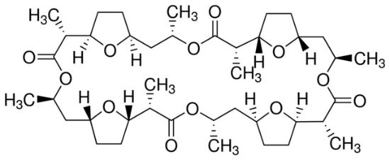 图片 无活菌素 [铵离子载体I]，Ammonium ionophore I [Nonactin]；Selectophore™, function tested, ≥98.0% ((Total homologs), HPLC)