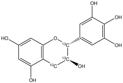 图片 (±)-没食子儿茶素-2,3,4-13C3，(±)-Gallocatechin-2,3,4-13C3；≥99 atom % 13C, ≥97% (CP)