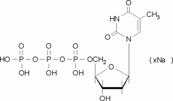 图片 胸腺嘧啶核苷5′-三磷酸钠盐，Thymidine 5′-triphosphate sodium salt [TTP, dTTP]；≥96%