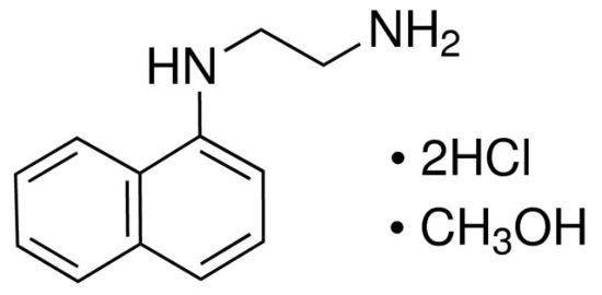 图片 N-(1-萘基)乙二胺 二盐酸盐单甲醇盐，N-(1-Naphthyl)ethylenediamine dihydrochloride monomethanolate；for spectrophotometric det. of nitrate and nitrite, ≥99.0%