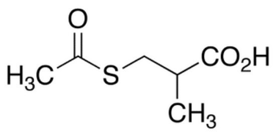 图片 3-乙酰硫基-2-甲基丙酸，3-Acetylthio-2-methylpropionic Acid