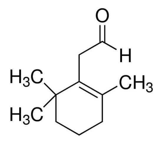 图片 2,6,6-三甲基-1-环己烯基乙醛，2,6,6-Trimethyl-1-cyclohexene-1-acetaldehyde；technical grade, 80%
