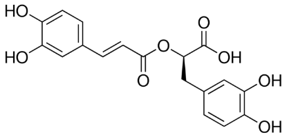 图片 迷迭香酸，Rosmarinic acid [RosA]；pharmaceutical secondary standard, certified reference material