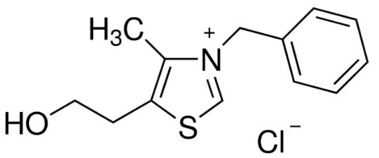 图片 3-苄基-5-(2-羟乙基)-4-甲基氯化噻唑，3-Benzyl-5-(2-hydroxyethyl)-4-methylthiazolium chloride；98%