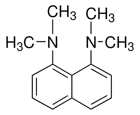 图片 1,8-双二甲氨基萘，1,8-Bis(dimethylamino)naphthalene；Proton-sponge®, purum, ≥99.0% (NT)