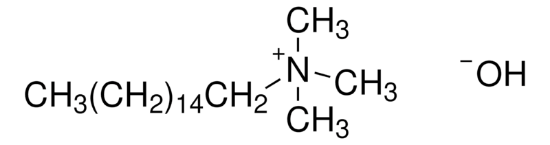 图片 十六烷基三甲基氢氧化铵溶液，Hexadecyltrimethylammonium hydroxide solution [CTAOH]；~25% in methanol (T)