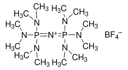 图片 1,1,1,3,3,3-六(二甲氨基)二磷腈四氟硼酸盐，1,1,1,3,3,3-Hexakis(dimethylamino) diphosphazenium tetrafluoroborate；≥98.0% (T)