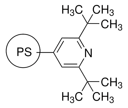 图片 2,6-二叔丁基吡啶, 聚合物键合型，2,6-Di-tert-butylpyridine, polymer-bound；200-400 mesh, extent of labeling: ~1.8 mmol/g loading, 1 % cross-linked with divinylbenzene