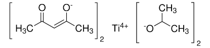 图片 双(乙酰丙酮基)二异丙基钛酸酯，Titanium diisopropoxide bis(acetylacetonate) [Ti(acac)2OiPr2]；75 wt. % in isopropanol