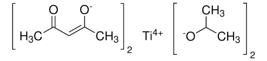 图片 双(乙酰丙酮基)二异丙基钛酸酯，Titanium diisopropoxide bis(acetylacetonate) [Ti(acac)2OiPr2]；75 wt. % in isopropanol