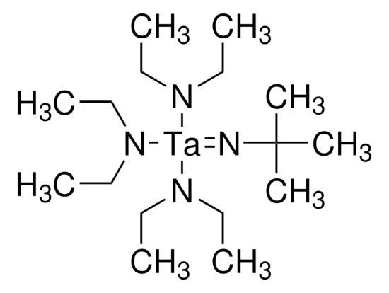 图片 三(二乙基氨基)叔丁酰胺钽，Tris(diethylamido)(tert-butylimido)tantalum(V) [TBTDET]；packaged for use in deposition systems