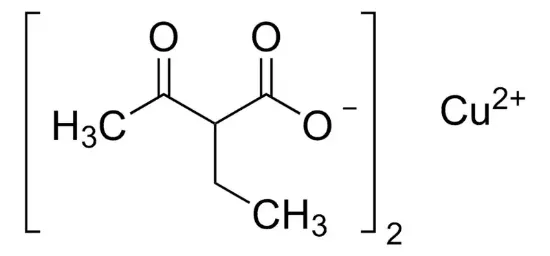 图片 乙酰乙酸铜(II)，copper(II) ethylacetoacetate；97%