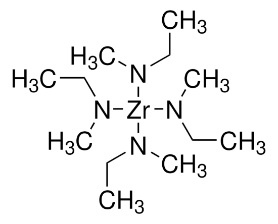 图片 四(乙基甲基胺基)锆(IV)，Tetrakis(ethylmethylamido) zirconium(IV) [TEMAZ]；≥99.99% trace metals basis
