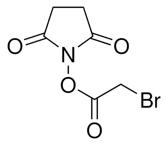 图片 溴乙酸-N-羟基琥珀酰亚胺酯，Bromoacetic acid N-hydroxysuccinimide ester；≥95%, powder