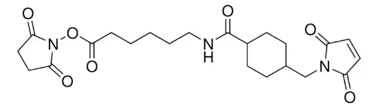 图片 琥珀酰亚胺基-4-(N-马来酰亚胺甲基)环己烷-1-羧基-(6-酰胺基己酸酯)，succinimidyl-4-(N-maleimidomethyl)cyclohexane-1-carboxy-(6-amidocaproate) [LC-SMCC]；≥90%