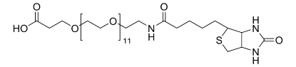 图片 O-[2-(生物素基氨基)乙基]-O′-(2-羧乙基)十一乙二醇，O-[2-(Biotinylamino)ethyl]-O′-(2-carboxyethyl)undecaethylene glycol；≥95% (oligomer purity)