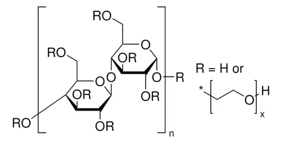 图片 2-羟乙基纤维素，2-Hydroxyethyl cellulose [HEC]；average Mv ~90,000