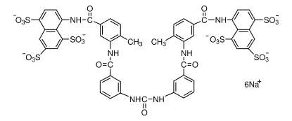 图片 苏拉明钠盐，Suramin sodium salt；A reversible and competitive inhibitor of protein tyrosine phosphatases.