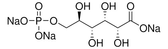 图片 6-磷酸葡萄糖酸三钠盐，6-Phosphogluconic acid trisodium salt [G-6-P-Na3]；≥97% (enzymatic)