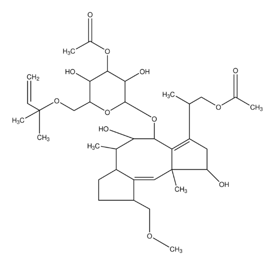 图片 壳梭孢菌素来源于扁桃壳梭菌，Fusicoccin from Fusicoccum amygdali；≥85%