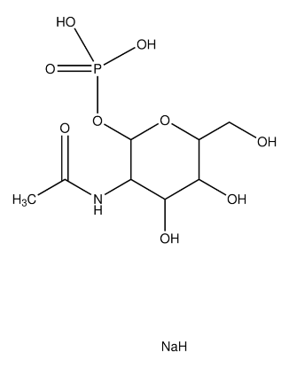 图片 N-乙酰-α-D-氨基葡萄糖1-磷酸二钠盐，N-Acetyl-α-D-glucosamine 1-phosphate disodium salt；≥95%