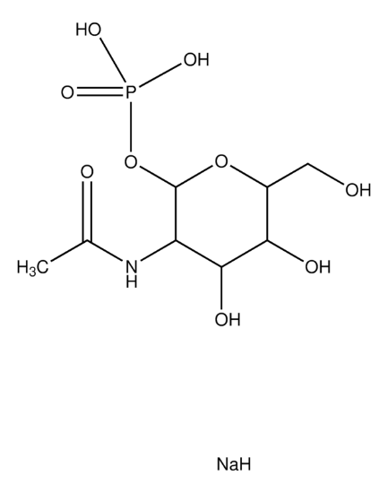 图片 N-乙酰-α-D-氨基葡萄糖1-磷酸二钠盐，N-Acetyl-α-D-glucosamine 1-phosphate disodium salt；≥95%