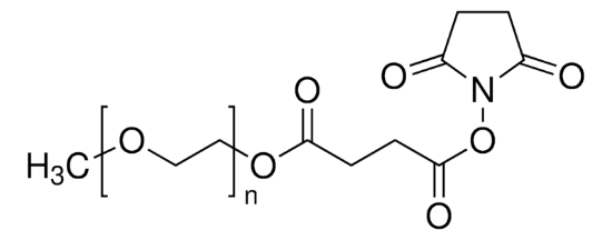 图片 甲氧基聚乙二醇琥珀酸酯N-羟基琥珀酰亚胺，Methoxypolyethylene glycol succinate N-hydroxysuccinimide；5,000, ≥90%