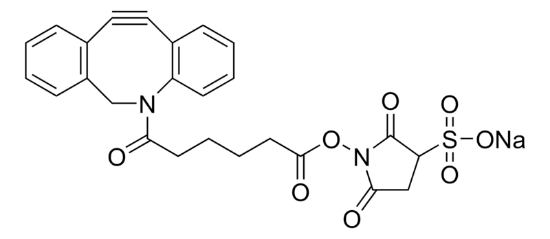 图片 二苄环辛基-磺基-N-羟基琥珀酰亚胺酯，Dibenzocyclooctyne-sulfo-N-hydroxysuccinimidyl ester；for Copper-free Click Chemistry