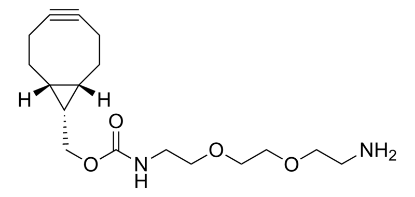 图片 N-[(1R,8S,9s)-双环[6.1.0]壬-4-炔-9-基甲氧基羰基]-1,8-二氨基-3,6-二氧杂辛烷，N-[(1R,8S,9s)-Bicyclo[6.1.0]non-4-yn-9-ylmethyloxycarbonyl]-1,8-diamino-3,6-dioxaoctane [BCN-amine]；for Copper-free Click Chemistry