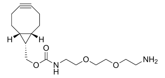 图片 N-[(1R,8S,9s)-双环[6.1.0]壬-4-炔-9-基甲氧基羰基]-1,8-二氨基-3,6-二氧杂辛烷，N-[(1R,8S,9s)-Bicyclo[6.1.0]non-4-yn-9-ylmethyloxycarbonyl]-1,8-diamino-3,6-dioxaoctane [BCN-amine]；for Copper-free Click Chemistry