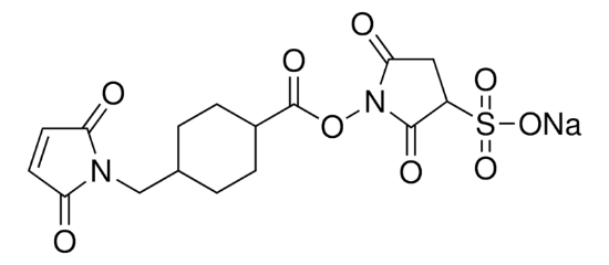 图片 4-(N-马来酰亚胺甲基)环己烷-1-羧酸3-磺基-N-羟基琥珀酰亚胺酯钠盐，4-(N-Maleimidomethyl)cyclohexane-1-carboxylic acid 3-sulfo-N-hydroxysuccinimide ester sodium salt [Sulfo-SMCC]；powder