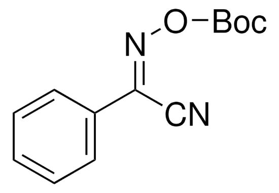 图片 2-(叔丁氧羰基氧亚氨基)-2-苯乙腈，2-(Boc-oxyimino)-2-phenylacetonitrile [Boc-ON]；99%