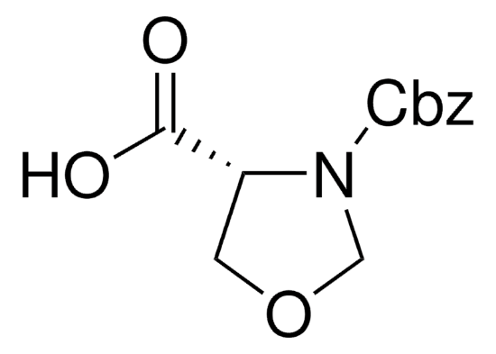 图片 (R)-(+)-3-(苄氧羰基)-4-噁唑烷羧酸，(R)-(+)-3-(Benzyloxycarbonyl)-4-oxazolidinecarboxylic acid；98%